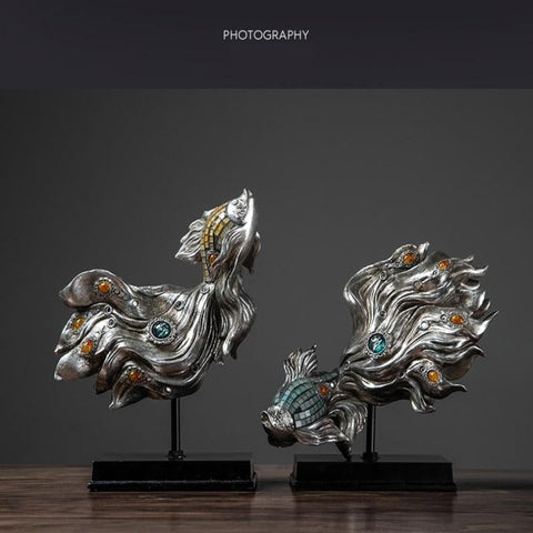 Image of Luxury Decoration Goldfish With Stand Handmade