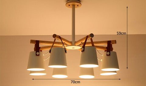Image of Modern Nordic Drop Down Pendant Chandelier