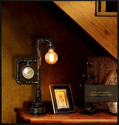 Image of Industrial Table Lamp-Creative Loft Style