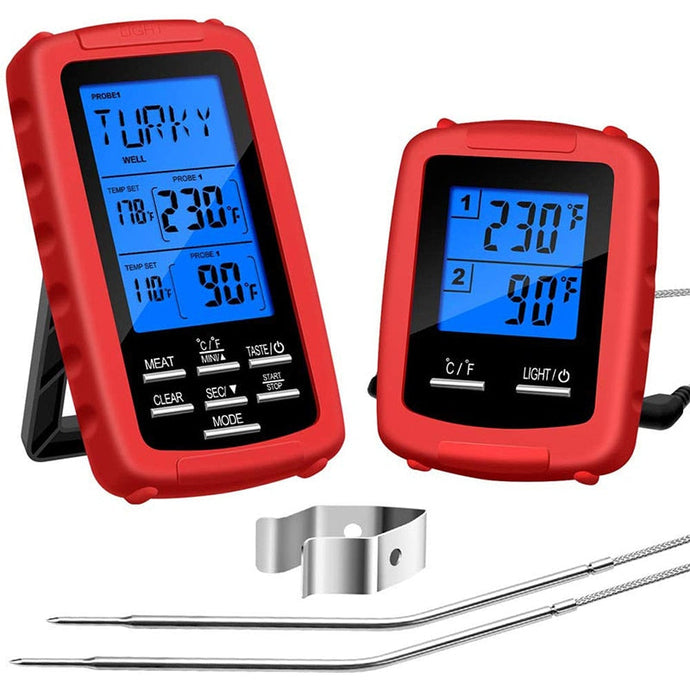 Digital Meat Thermometer, Wireless + 2 Probes