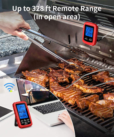 Image of Digital Meat Thermometer, Wireless + 2 Probes