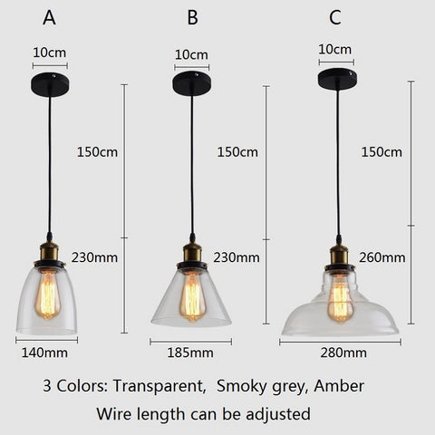 Image of Vintage 5.5" To 11" Wide Pendant Glass Retro Lights - Sofrey Selects