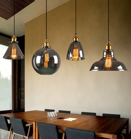 Image of Vintage 5.5" To 11" Wide Pendant Glass Retro Lights - Sofrey Selects