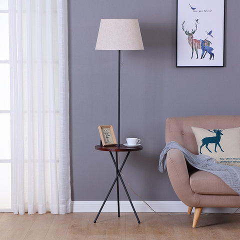Image of Lance - Modern Nordic End Table & Lamp