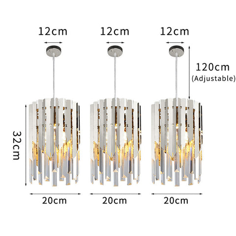 Image of Gold Crystal Kitchen Pendant Hanging Lights