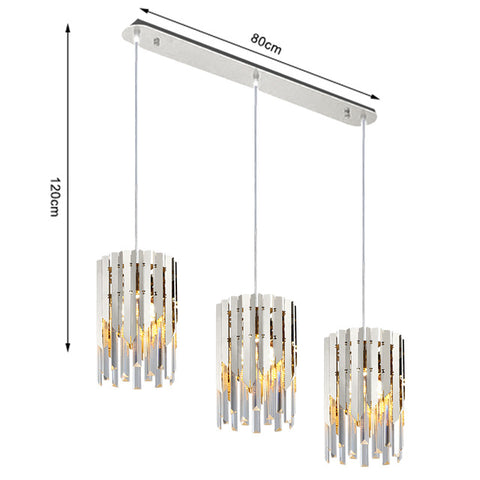 Image of Gold Crystal Kitchen Pendant Hanging Lights