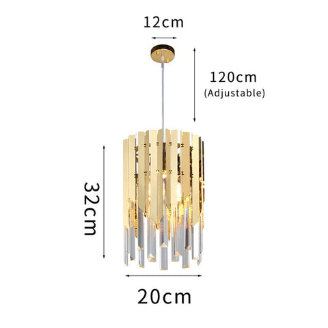 Image of Gold Crystal Kitchen Pendant Hanging Lights