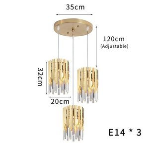 Gold Crystal Kitchen Pendant Hanging Lights