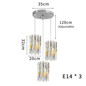 Gold Crystal Kitchen Pendant Hanging Lights