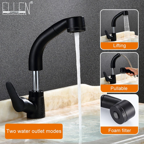 Image of Pull Out Bathroom Sink Faucet