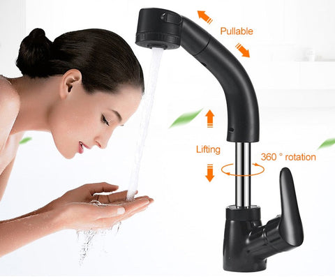 Image of Pull Out Bathroom Sink Faucet