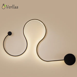 Scandinavian Serpentine Sconces Modern LED Wall Light