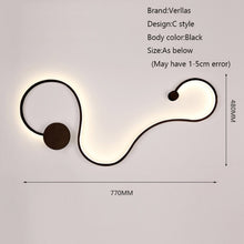 Load image into Gallery viewer, Scandinavian Serpentine Sconces Modern LED Wall Light