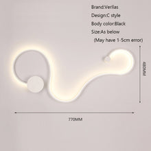 Load image into Gallery viewer, Scandinavian Serpentine Sconces Modern LED Wall Light