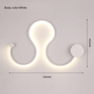 Scandinavian Serpentine Sconces Modern LED Wall Light