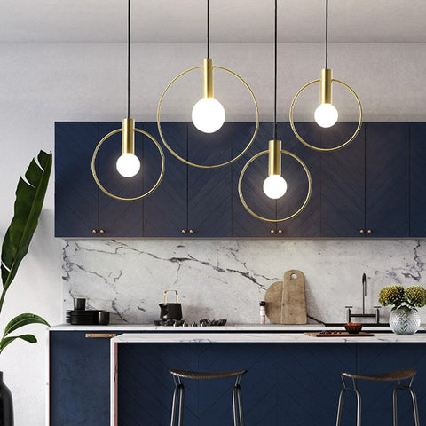 Image of Nordic Style Hanging Ring Lights (20-30cm)