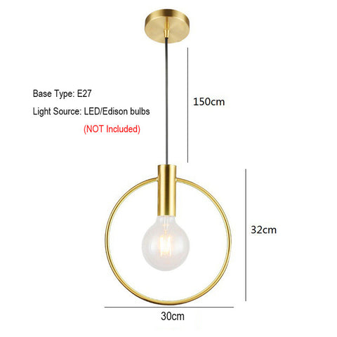 Image of Nordic Style Hanging Ring Lights (20-30cm)