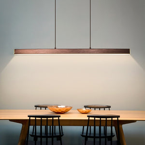 Modern Wood 31 1/2" to 59" Aluminum Polished Pendant Chandelier