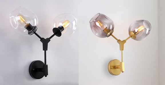Glass Globes Ceiling Light Industrial Style Pendant