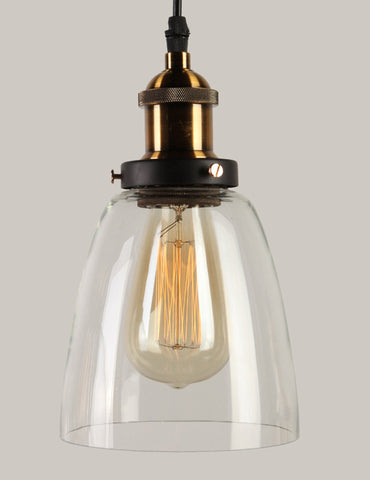 Image of Vintage 5.5" To 11" Wide Pendant Glass Retro Lights - Sofrey Selects