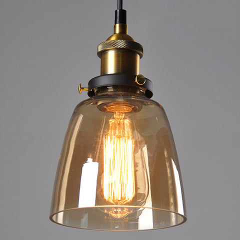 Image of Vintage 5.5" To 11" Wide Pendant Glass Retro Lights - Sofrey Selects