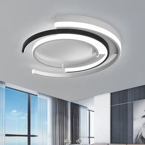 Circular Modern LED Ceiling Pendant Lights White Black