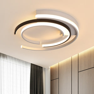 Circular Modern LED Ceiling Pendant Lights White Black