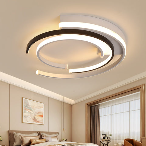 Image of Circular Modern LED Ceiling Pendant Lights White Black