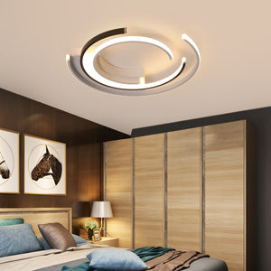 Circular Modern LED Ceiling Pendant Lights White Black