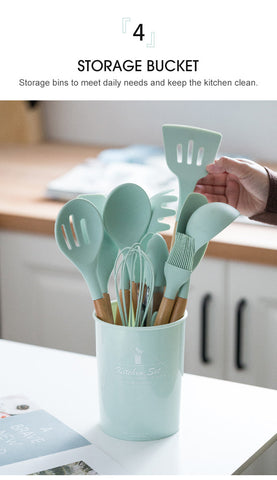 Image of Silicone Cooking Utensils Set