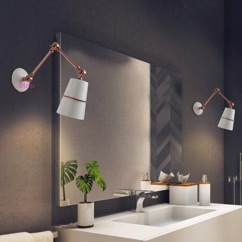 Image of Retractable Long Arm Wall Lamp
