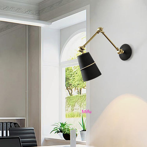 Image of Retractable Long Arm Wall Lamp