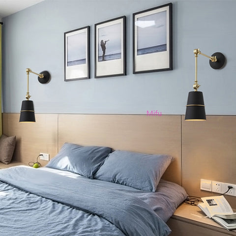 Image of Retractable Long Arm Wall Lamp