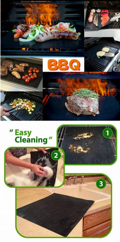 Image of BBQ Grill Pad Reusable Teflon
