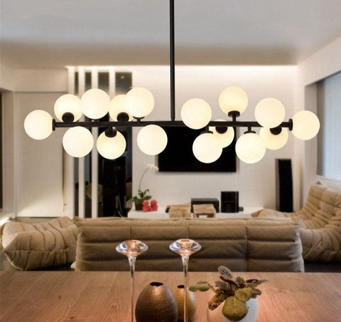 Image of Tiny Glass Globes - Modern Chandelier