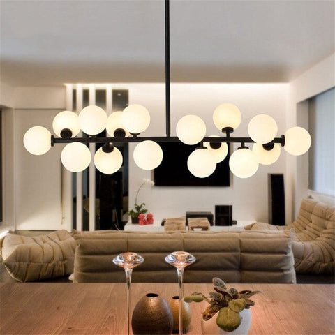Image of Tiny Glass Globes - Modern Chandelier