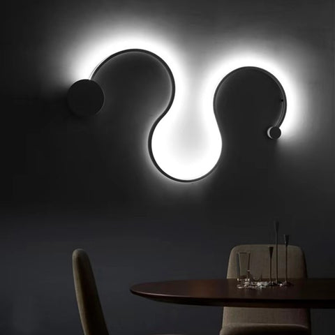 Twisted LED Lighting Fixture - Curved Wall Light