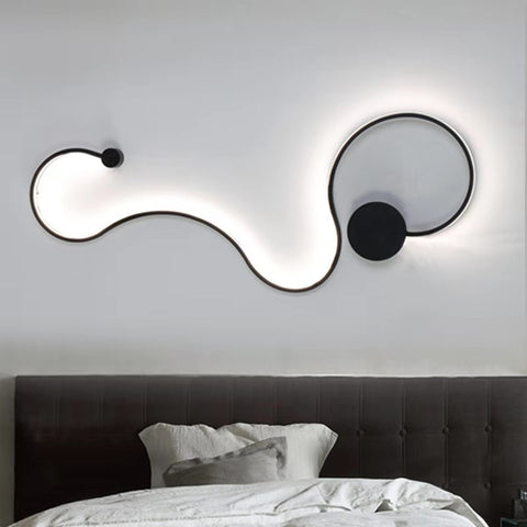 Image of Twisted LED Lighting Fixture - Curved Wall Light