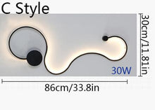 Load image into Gallery viewer, Twisted LED Lighting Fixture - Curved Wall Light