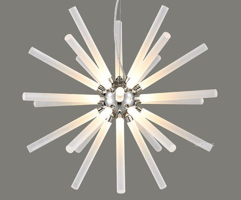 Image of Novel Creative Design Iron Chandelier - Glowing Snowflake Droplight - Large