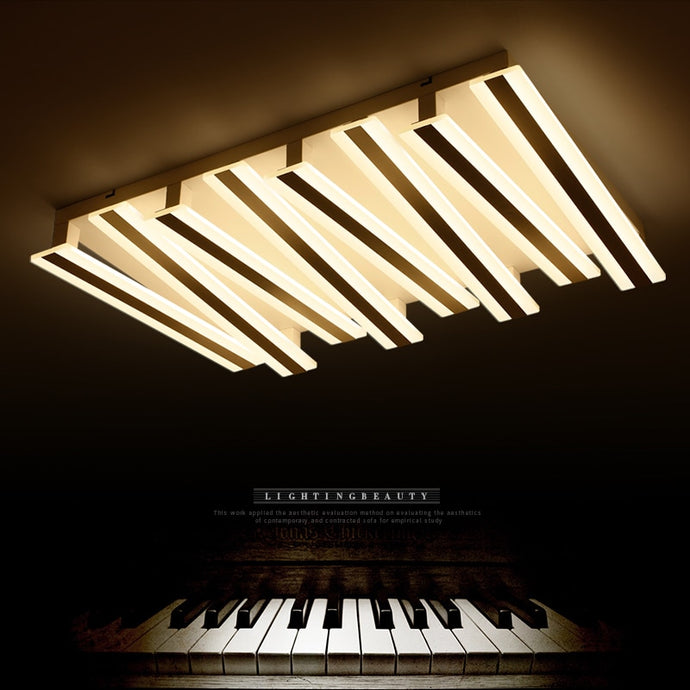 Post-modern Piano Lighting Fixture - Rectangular & Minimalistic Ceiling Light