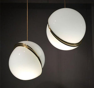 JW Modern Art Ball Pendant Lights Globe Acrylic Lampshade Pendant Lamp for Living Room Bedroom Kitchen Hanging Fixtures Decor