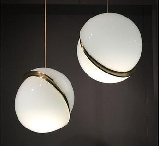 JW Modern Art Ball Pendant Lights Globe Acrylic Lampshade Pendant Lamp for Living Room Bedroom Kitchen Hanging Fixtures Decor