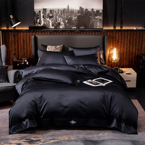 Black Egyptian Cotton Cover Bed - Set