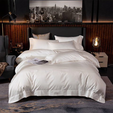 Image of Black Egyptian Cotton Cover Bed - Set