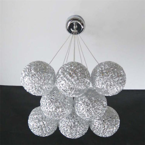 Image of Modern LED Aluminum Ball Chandelier