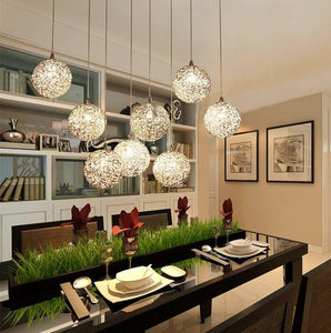 Modern LED Aluminum Ball Chandelier