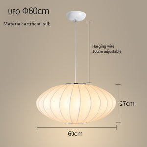Japanese Style Silk Shade Pendant Lights