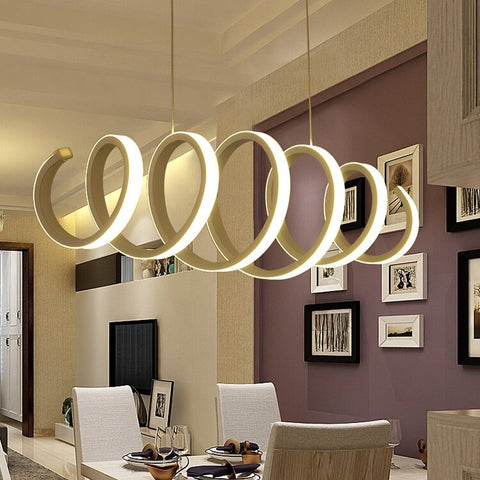 Image of Twisting Bedroom Dining Study Chandelier Lamp