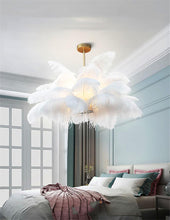 Load image into Gallery viewer, Multi-Feather Chandelier Light